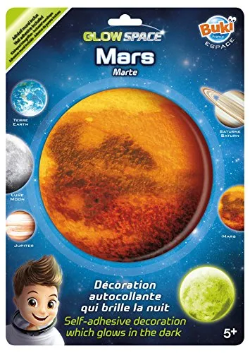Buki - 3DF8 - Leuchtaufkleber Mars, Braun
