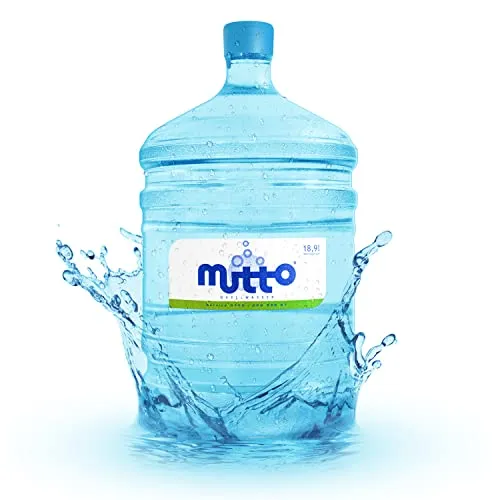 Mutto Premium Quellwasser 19 Liter - Frisch abgefüllt für Wasserspender - Camping-Zubehör: Natürliches Hamburger Quellwasser, ideal für gesunde Ernährung und Babynahrung, in UV-beständigen 19L Gallonen.