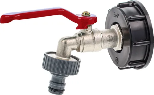 Tecuro - Kugelauslaufventil Mit Steckkupplung Und Ibc Adapter Grobgewinde S60 X 6