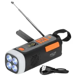 Adler AD 1920 Notfallradio mit Solarpanel und Powerbank