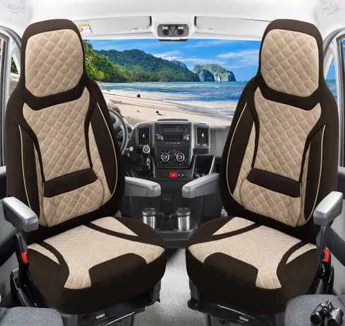BREMER SITZBEZÜGE Autositzbezug für Fiat Ducato Jumper Boxer (T2) - Hochwertige Autositzbezüge für Fiat Ducato, langlebig und pflegeleicht aus Velour und Lakoste-Gewebe. Perfekter Schutz und Komfort für Fahrer und Beifahrer bei jedem Roadtrip.