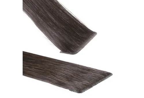 hair2heart Echthaar-Extension Invisible Tape Extensions - Dunkelblond 40cm - Haarverlängerungen aus echtem Haar mit unsichtbaren Tape-Bändern, ideal für einen natürlichen Look und einfaches Anbringen. Perfekt für langes, glattes Haar!