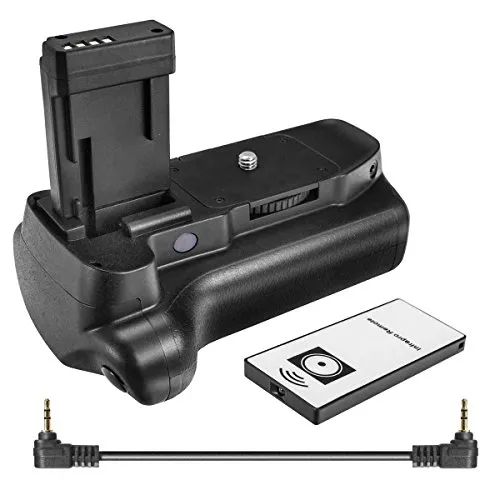 Batteriegriff kompatibel mit Canon EOS 1100D, 1200D, 1300D, 1500D, 2000D, Rebel T3, Kiss X50 - ersetzt BG-E10 - mit IR-Fernbedienung