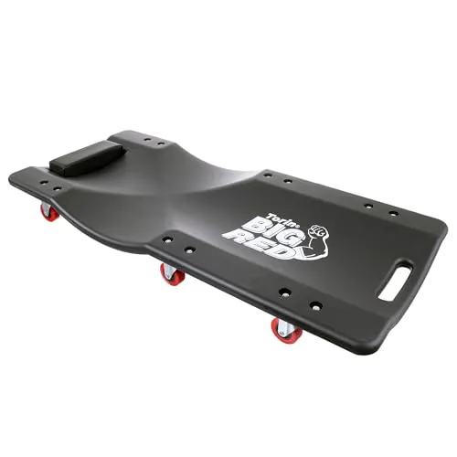 Rollbrett Montagerollbrett 90cm - Werkstattliege für bis zu 150kg - Robuste Werkstattliege mit gepolsterter Kopfstütze und hohen Schwenkrädern für sicheres Lenkverhalten. Ideal für Montagearbeiten in der Werkstatt.