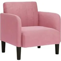 vidaXL Sessel mit Armlehnen Rosa 54 cm Samt - Eleganter Samtsessel für höchsten Komfort, ideal zum Entspannen oder Lesen. Mit stabilem Sperrholzrahmen, perfekt für jedes Zimmer.
