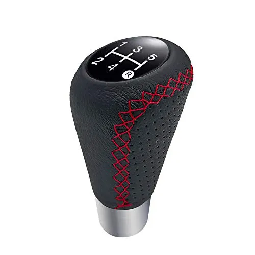 Giantdeer Schaltknauf 5 Gang, Universal Schaltknäufe, Austauschbarer Auto Schaltknüppel, mit 3 Adaptern 8MM 10MM 12MM für die Meisten Fahrzeuge mit Schaltgetriebe
