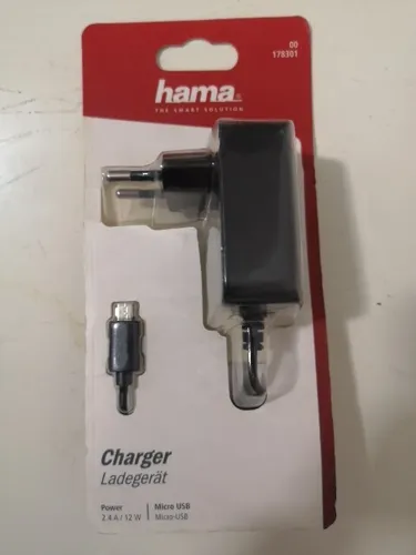 Hama Universal Ladegerät Charger MicroUSB Universal 1m 12W 2,4A Schwarz
