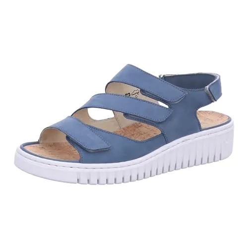 Waldläufer 955003-191 Willow Demin Gr. 38.5 - Damen Wanderschuhe aus Echtleder, bequem und atmungsaktiv für optimale Unterstützung auf langen Wanderungen.