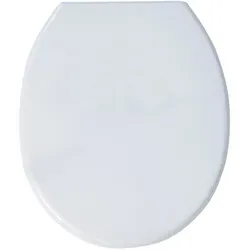 MSV WC-Sitz mit Kunststoff-Scharniere 45 cm x 37 cm x 5,6 cm Weiß