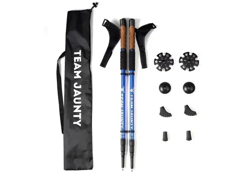 Sport-Knight® Wanderstöcke Nordic Walking Faltbare ergonomische Wanderstöcke, Aluminium Legierung