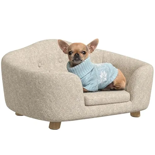 PawHut Haustiersofa Hundebett - Luxus für Ihren Hund - Hundesessel & -sofas: Komfortables Hundebett mit weicher Polsterung, abnehmbarem Kissenbezug und wasserabweisendem Material für einfache Reinigung.