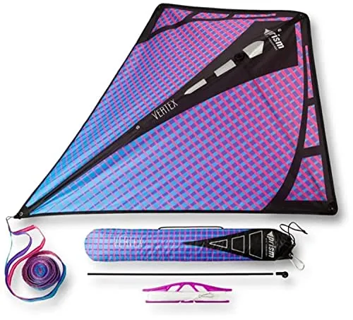 Prism Kite Technology Vertex High Flying Diamond Drachen mit 3 m langem Luftschlangen-Schwanz, 3 m lang, UV, Ultraviolet, Einheitsgröße
