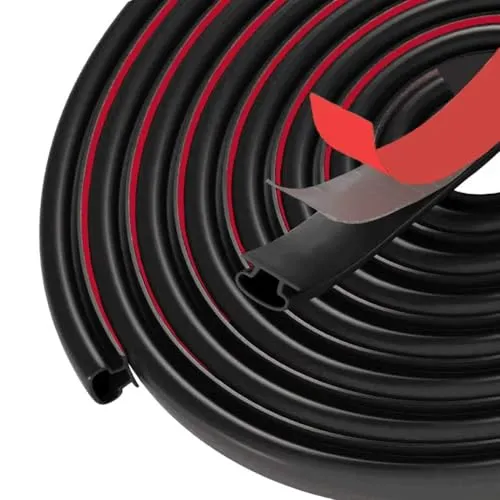 Türdichtung Selbstklebend, 5 m (L) x 10 mm (B) x 6 mm (T), Fensterdichtung Selbstklebend, Gummidichtung, Haustür dichtung, Dichtung, Schwarz, Schalldicht, Flexibel, Wasserdicht