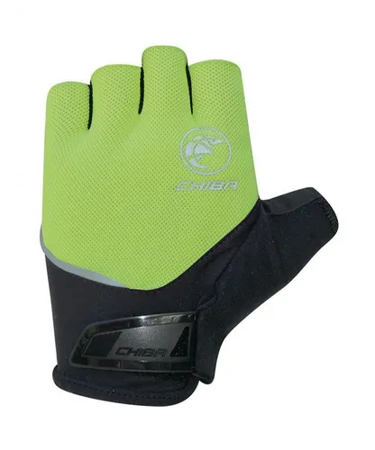 Chiba Fahrradhandschuhe CHIBA Sport - Fahrradhandschuhe kurz, neongelb, Größe M, atmungsaktiv