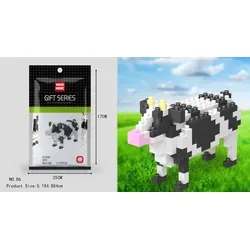 Kuh Figur Bausteine Modell LNO Micro-Bricks