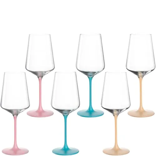 LEONARDO Weinglas Kelchglas BRERA, 400 ml, 6er-Set - Genieße deine Getränke stilvoll mit dem 6-tlg. LEONARDO BRERA Set! Diese farbigen Kelchgläser sind spülmaschinengeeignet und bringen Farbe auf jeden Tisch. Perfekt für gesellige Abende!