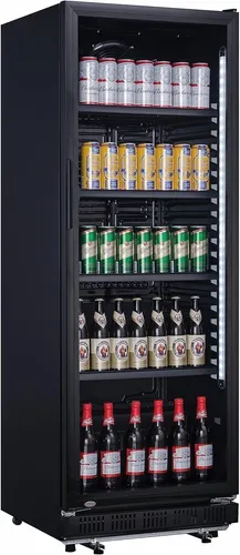 Flaschenkühlschrank Gewerbekühlschrank Kühlschrank Flaschenkühler 360 L schwarz