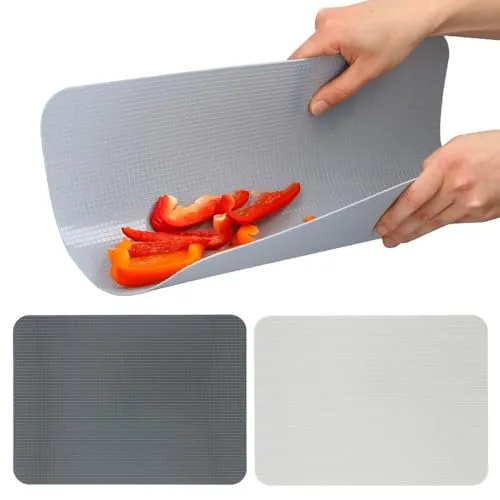 Murago - 3er Set Schneidematten felxibel ca.28x20cm - Schneidebretter Küchenbrett Arbeitsbrett Küchenhelfer Kunststoff dünn Fleisch Küchenmatte
