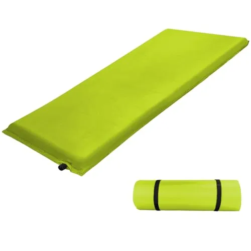 ALPIDEX Isomatte Camping 2.5 cm┃6 cm┃10 cm Dick Schaumstoff Selfinflating Matte Selbstaufblasende Outdoor Thermomatte Robust Isolierend, Farbe:Lime, Maße:190 x 60 x 2.5 cm