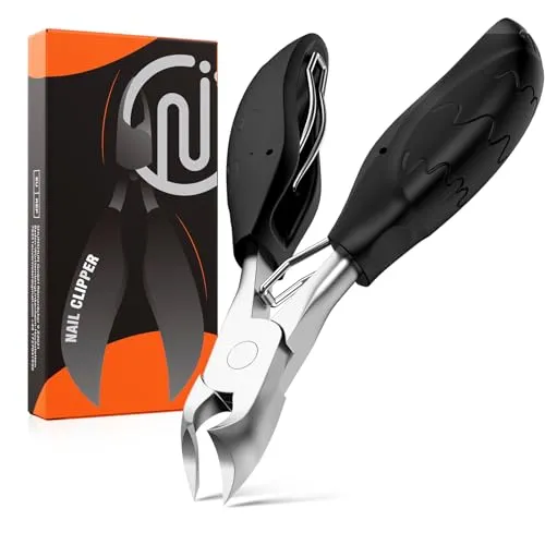 Nagelschere Für Fussnägel und Fingernägel, Profi Nagelzangen Für Dicke Starke Eingewachse Fußnägel, Scharf Nagelknipser-Präzision Nagelschere aus Edelstahl,Nagelzange mit Weicher Griff im Flügelimitat
