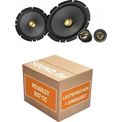 Pioneer TS-A1601C Lautsprecher Einbaupaket für Peugeot 207 CC - Komplettes Lautsprecher-Set für den Peugeot 207 CC (2006-2015): 2x Tief-Mitteltöner und 2x Hochtöner für verbesserten Klang. Einfache Installation mit Adaptersteckern für schnellen Austausch.
