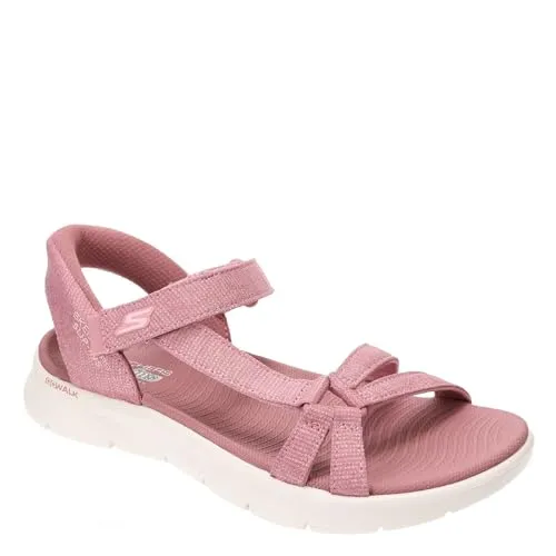 Skechers Go Walk Flex Sd Illuminate Sandalen EU 41 - Wanderschuhe für Frauen, die mit atmungsaktivem Textil und einem konturierten Goga Mat®-Fußbett für ultimativen Komfort ausgestattet sind - ideal für aktive Sommertage.