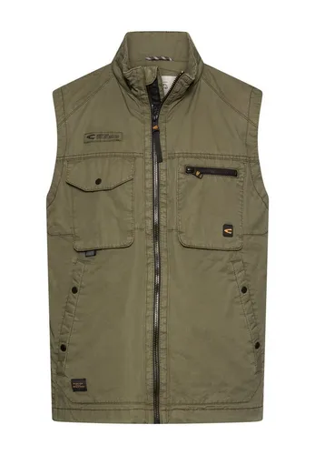 camel active Funktionsweste Outdoor Deep Olive 6XL - Robuste Outdoor-Weste in der Farbe Deep Olive, ideal für Abenteuer in der Natur. Hergestellt aus hochwertiger Baumwolle und Polyester, bietet sie Komfort und Bewegungsfreiheit.