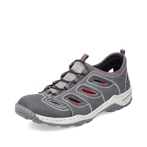 Rieker Herren Low-Top Sneaker 08065 - Herren-Sneaker mit Komfortweite für mehr Freiraum, ideal für Freizeit und Alltag, aus pflegeleichtem Kunstleder und mit flacher PU-Sohle.
