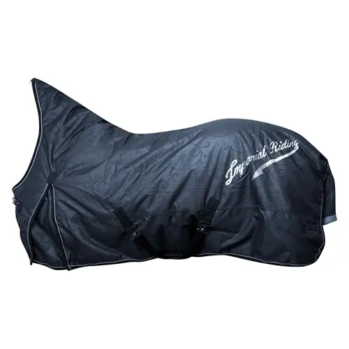 Imperial Riding Outdoordecke IRH Super-Dry 300 g, wasserdicht & atmungsaktiv, 600D Polyester 300 g Füllung, warme Winterdecke für Pferde, robust & pflegeleicht, Navy, 115