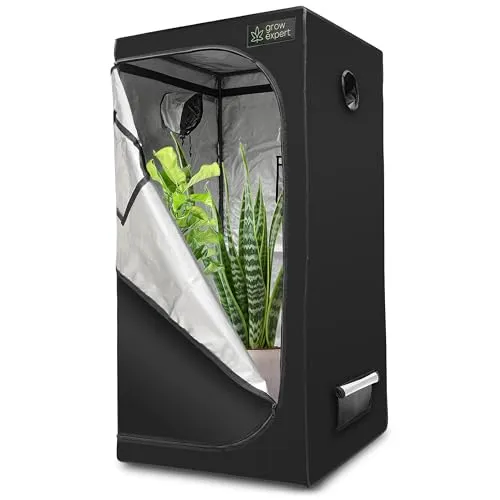 Premium Grow Zelt – 1680D Stoff mit EZ-View Fenster in schwarz von Grow Expert