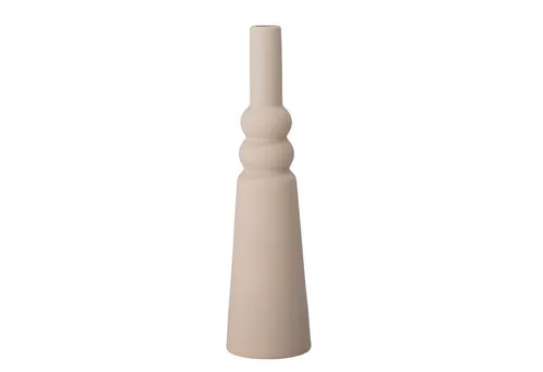 Bloomingville Isolde Vase Steingut Beige 7,5x28,5cm - Blumenvase im dänischen Design, perfekt für stilvolle Arrangements und ein elegantes Wohnambiente.