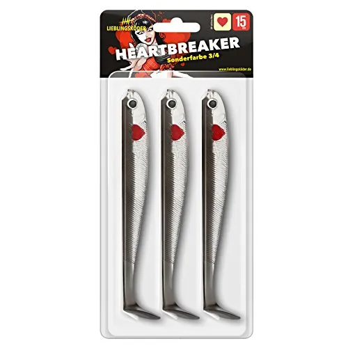 Lieblingsköder 15cm - 3 Gummifische, Farbe Lieblingsköder:Heartbreaker