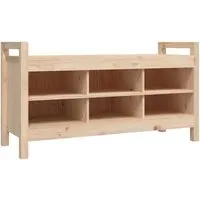 vidaXL Flurbank 110x40x60 cm aus massivem Kiefernholz - Drohnen - Schaffe Ordnung in deinem Eingangsbereich mit dieser stabilen Flurbank aus massivem Kiefernholz, die reichlich Stauraum bietet und auch als Sitzgelegenheit dient.