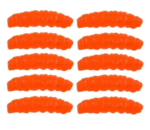 Berkley Gulp! 45mm Honeyworm Bienenmaden 10 Stück Orange Imitate Forellenköder
