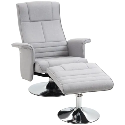 Massagesessel mit Fußhocker und Liegefunktion - Eleganter Fernsehsessel mit vibrierender Massagefunktion in Leinenoptik. Genießen Sie höchsten Komfort und individuelle Entspannung durch 8 Massagepunkte und eine praktische Fernbedienung. Ideal für gemütliche Stunden.