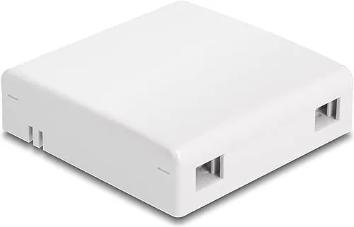 Delock LWL Anschlussdose zur Wandmontage für 2 x SC Simplex oder LC Duplex weiß