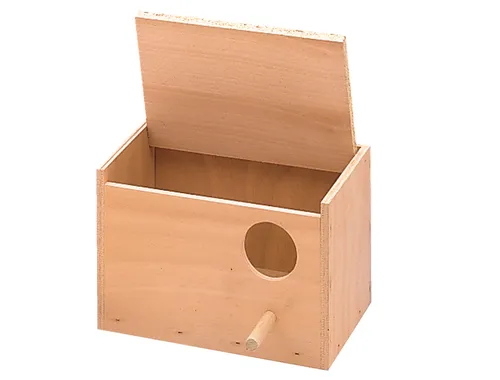 NOBBY Großsittich Nistkasten waagerecht in weiß von Nobby