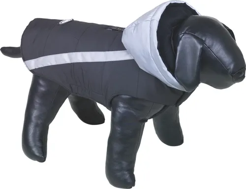Nobby Hundemantel Reflect schwarz, Rückenlänge: 20 cm - Schützen Sie Ihren Hund stilvoll mit dem Nobby Hundemantel Reflect in schwarz! Wasser- und winddicht, mit reflektierenden Streifen für Sicherheit bei Dunkelheit. Ideal für kalte Tage und einfach anzuziehen dank praktischer Klettverschlüsse.