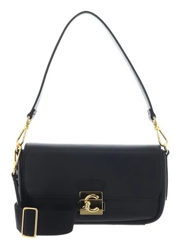 COCCINELLE C-Me Umhängetasche aus Rindsleder in Schwarz - Elegante Umhängetasche für Damen aus 100% Rindsleder. Verstellbarer Tragegurt, ideal für den Alltag. Stilvolles Design ohne Muster in klassischem Schwarz.