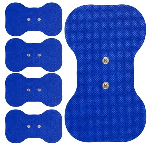 Med-Fit Butterfly Kabellose TENS-Selbstklebeelektrode – Vielseitige, langlebige und problemlose Schmerzlinderung (Blau, Butterfly 5er-Pack)
