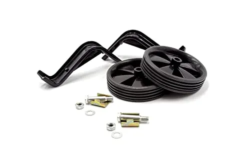 vhbw 2X Stützräder mit Drehschutz für 12 Zoll Kinderfahrrad - Universal Hilfsräder für Fahrrad, Schwarz