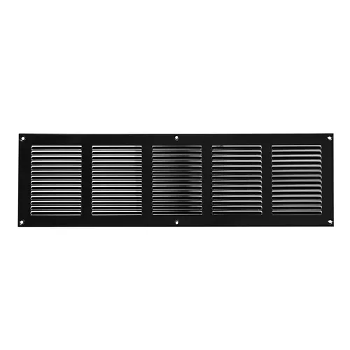 Schwarz Metal Belüftung Grille 500mm x 150mm Fly Display Flach Louvre Kanal Etui