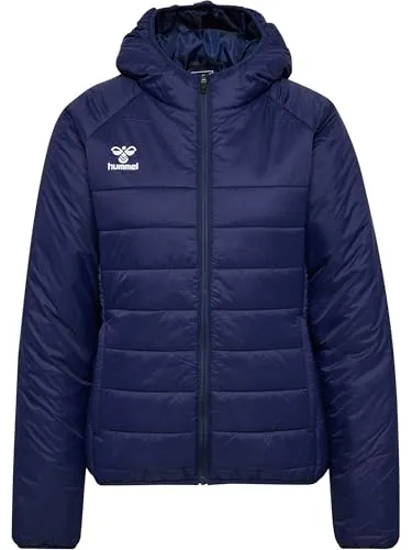 hummel hmlGO QUILTED HOOD JACKET WOMAN, MARINE, M - Regenjacke für Damen, fluorocarbonfrei und wasserabweisend, mit praktischer Innentasche und regular fit für optimalen Tragekomfort.