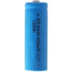 AccuCell IFR 14430 400mAh 3,2V LiFePo4 Akku mit Kopf 43,8x14,2mm, ungeschützt