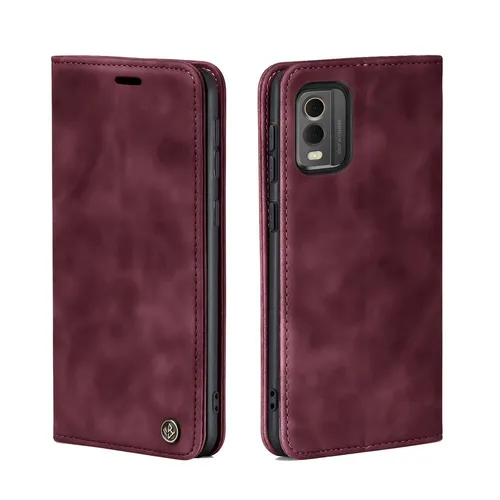 Handy Hülle für Nokia C32 Klapp Magnet Smartphone Cover Case Rot