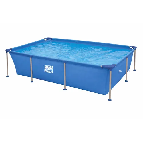 Happy People Stahlrahmenpool 258x179x66cm rechteckig Gartenpool inkl Abdeckplane