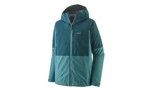 Patagonia Men Boulder Fork Rain Jacket Wetland Blue (M) - Funktionsjacke, wasserdicht und atmungsaktiv nach H2No Standard, ideal für Outdoor-Aktivitäten und schützt zuverlässig vor Regen.