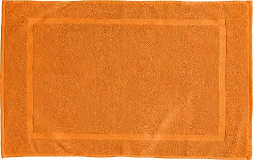 REDBEST Duschvorlage, Badteppich Chicago orange Größe 50x80 cm - extra dick, weich, saustark und strapazierfähig (weitere Farben)