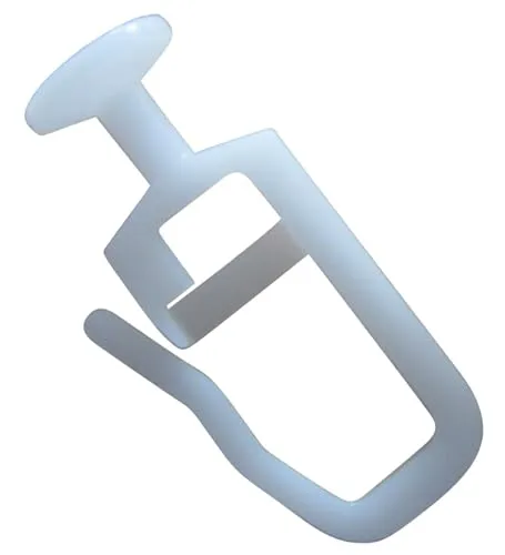 rewagi – (100) Hochwertige Gardinengleiter, Faltenlegehaken - Gleiter mit Rundkopf 9 mm - Innenlauf 6 mm - Farbe: weiß - Verkaufseinheit: 25, 50, 100, 200, 500, 1000 Stück (100 Stück)