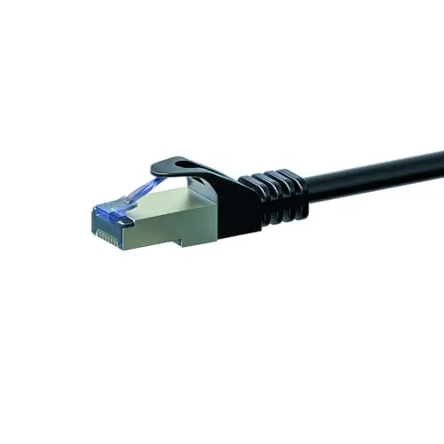 Danicom CAT 6a Netzwerkkabel LSOH - S/FTP - 0,50 Meter - Schwarz, POE, Ethernet, LAN, Patchkabel, Datenkabel, RJ45 - für Serverschränke, Switches, Router, Modems!